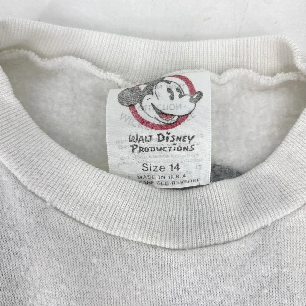 Vintage Disney Mickey & Minnie Travel Vacation Sweatshirt‎ Front Back Kids 14